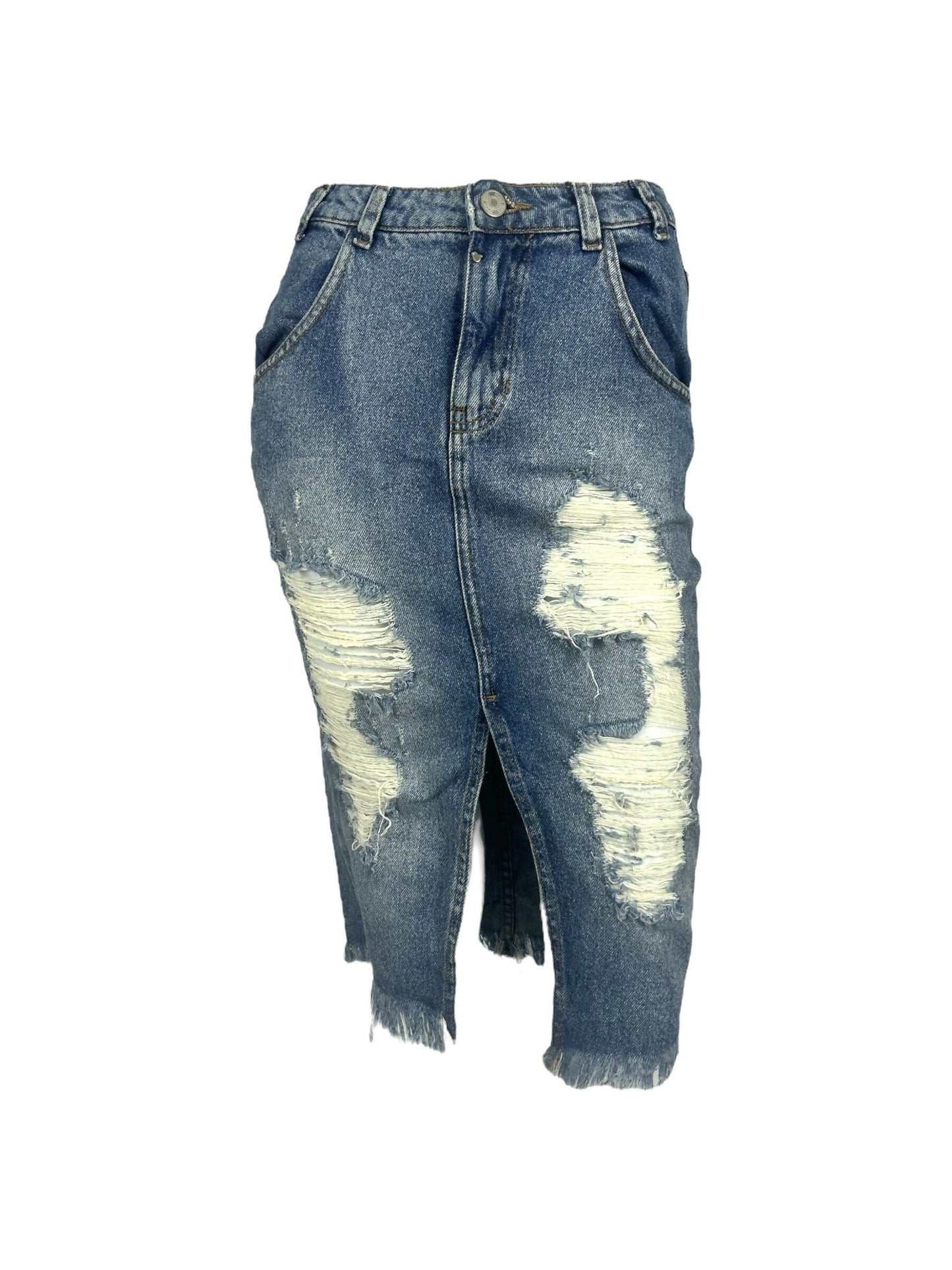 Saia Jeans Midi